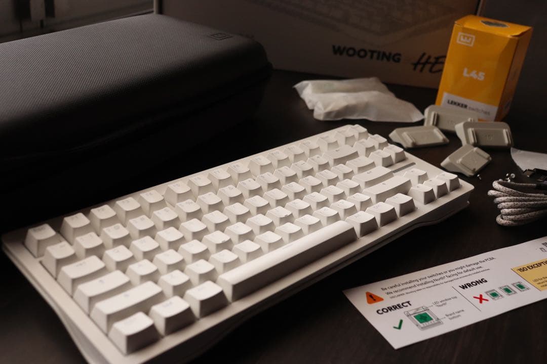 Wooting 80HE Zinc Alloy Lekker L45スイッチ付き