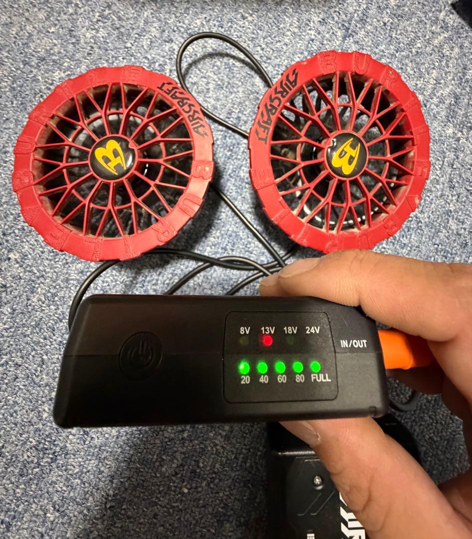 バートル24V ファン、バッテリー×2　純正充電器×2