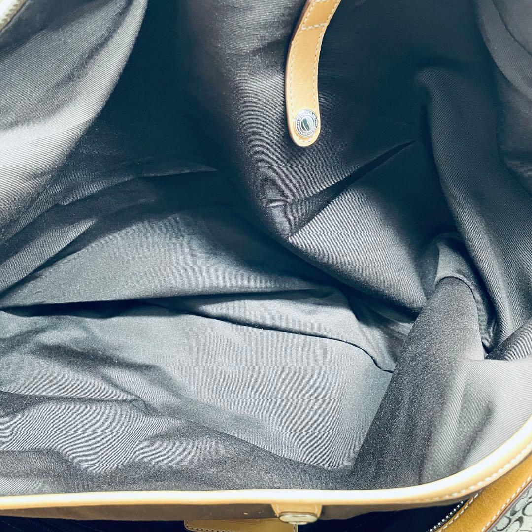 コーチ　シグネチャー　ボストンバッグ F77013 ベージュ系　大型