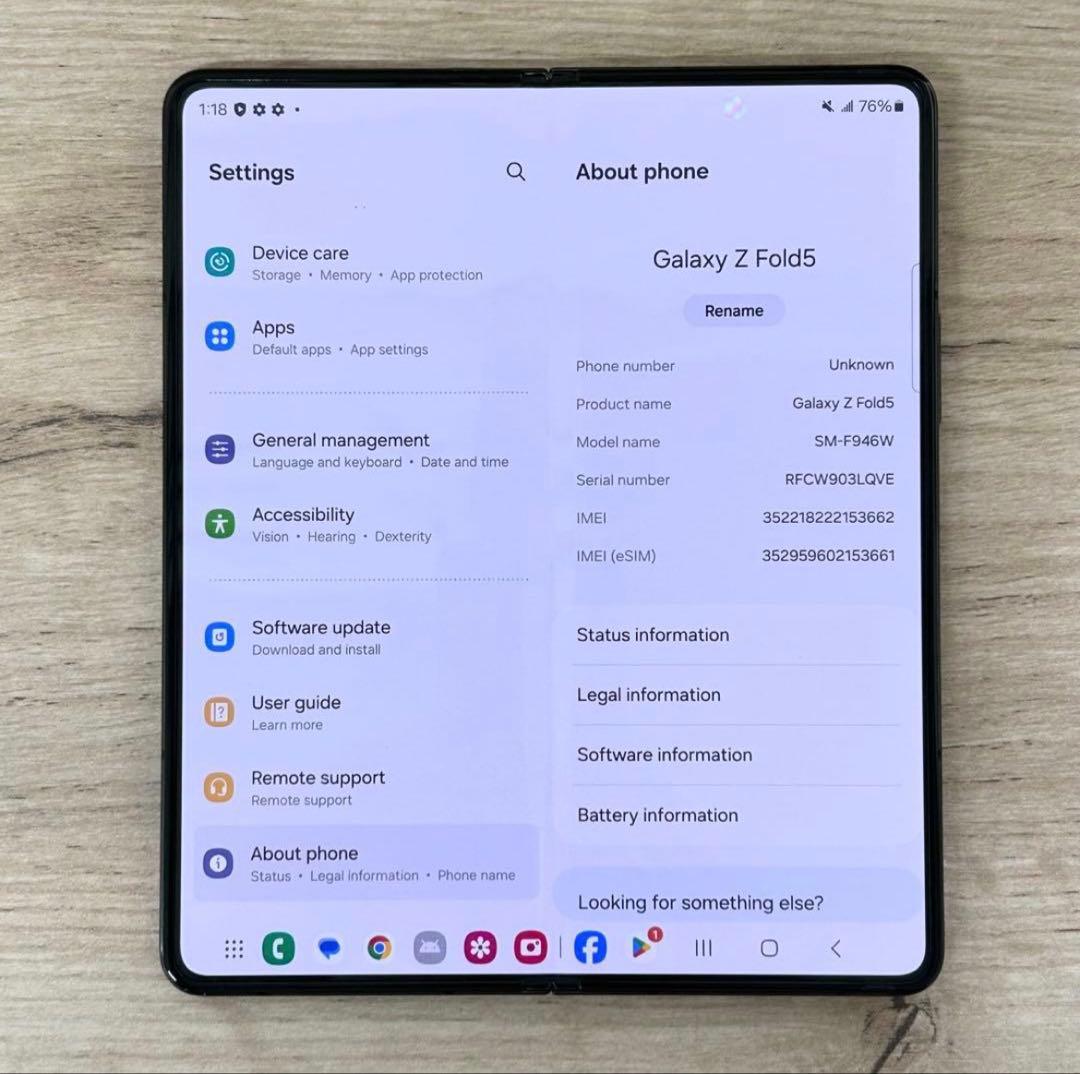 Android Galaxy Z Fold 5｜256gb｜SIMフリー