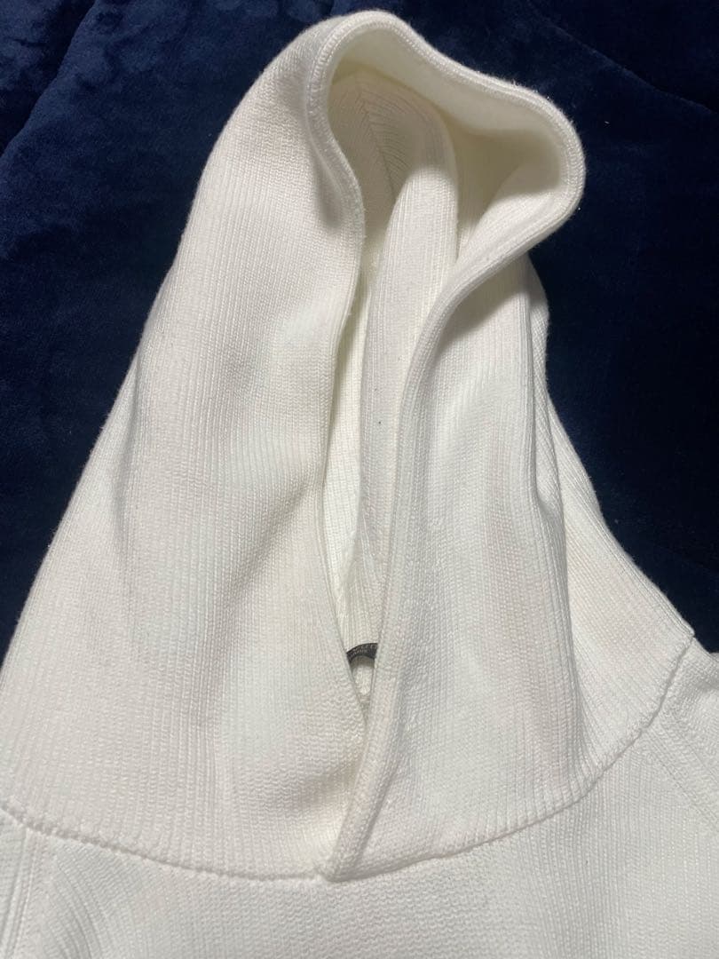 Ree　美品　Louis Vuitton ホワイト ニットパーカー　メンズ