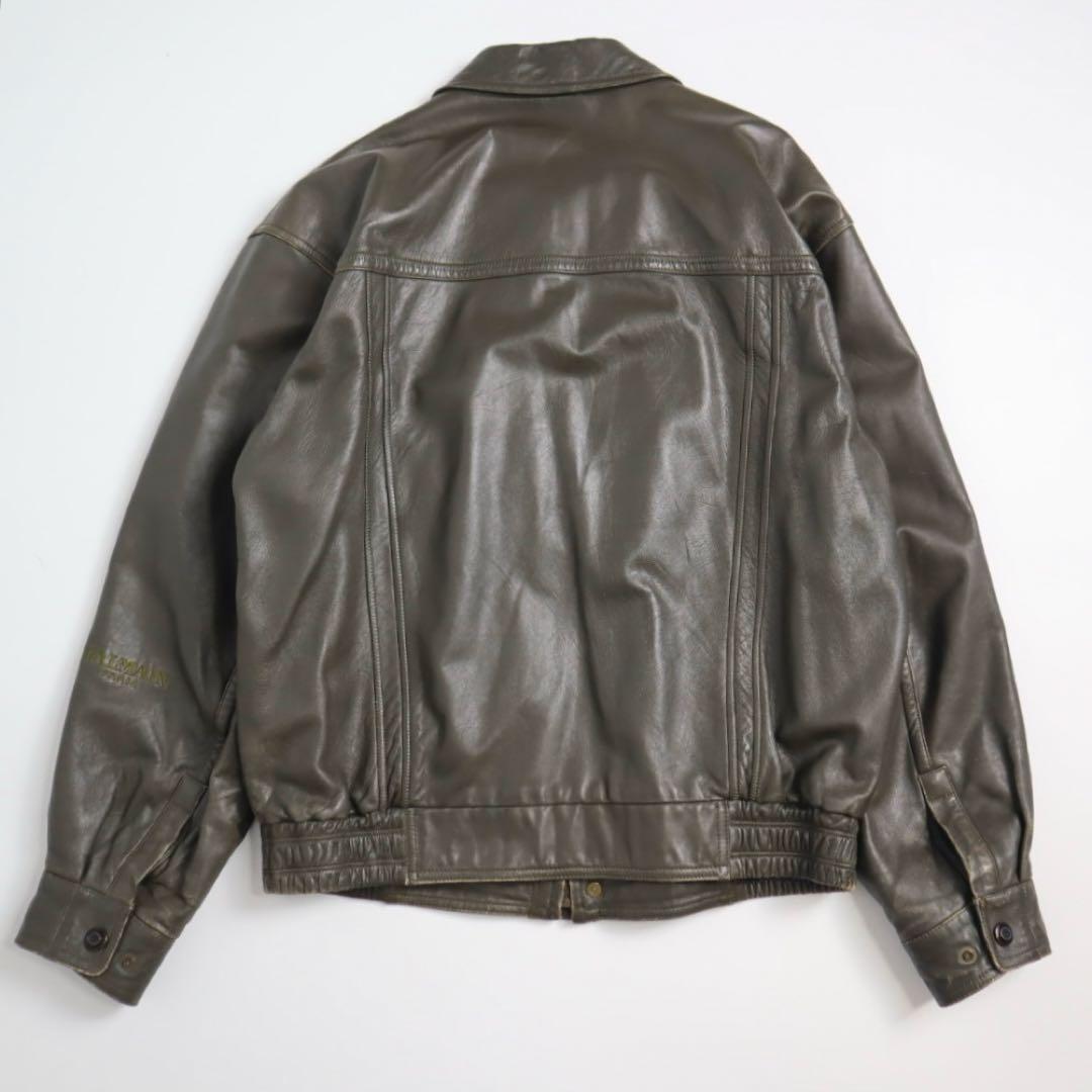 Vintage archive balmain 短丈 A2 レザージャケット