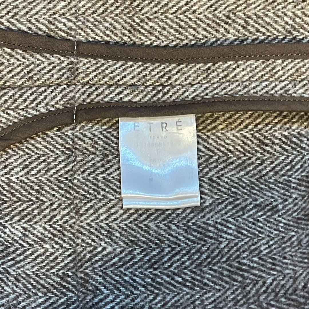 ETRE TOKYO エトレトウキョウ ロングダッフルコート ヘリンボーン