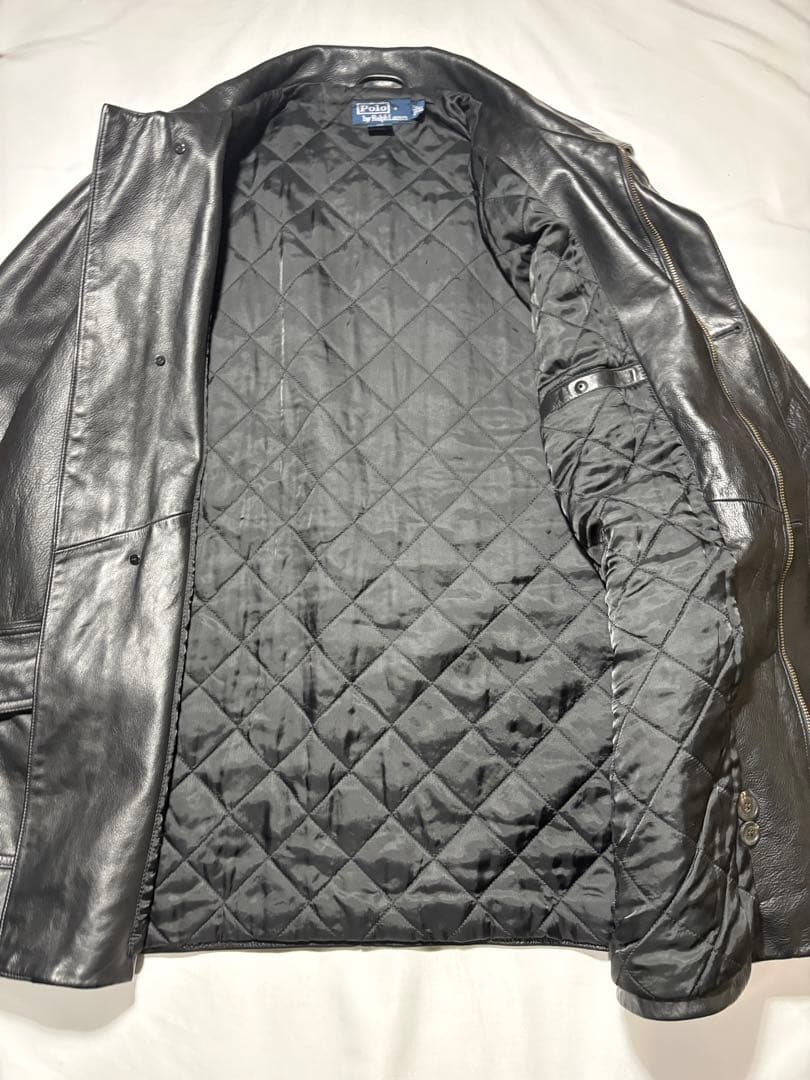 RALPH LAUREN カーコート　レザージャケット　xl チンスト