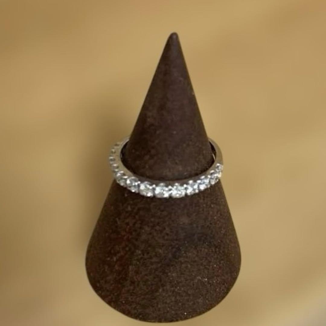 K18WG ハーフエタニティピンキーリング3号 D0.3ct ダイヤモンド:極み