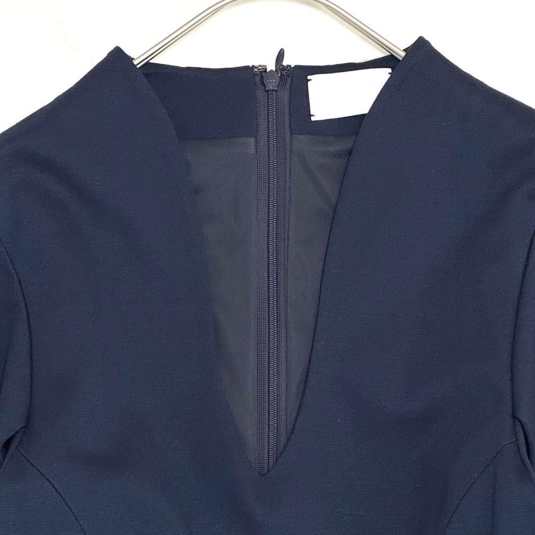 sss マメ クロゴウチ ペプラム ジャージーワンピース オケージョン