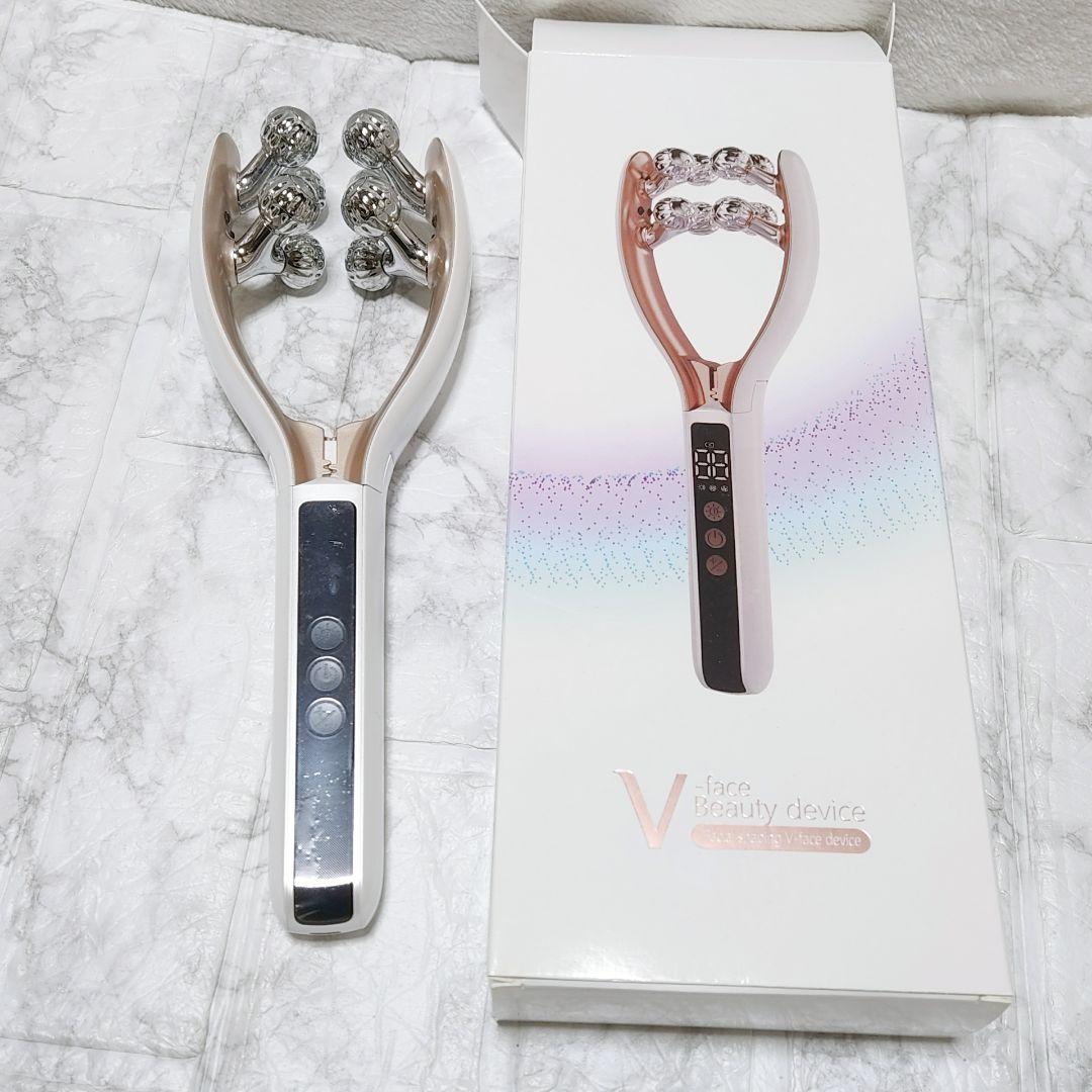 EMS美顔器 8個ローラー RFラジオ波 LED光エステ 9段階調節 リフトケア