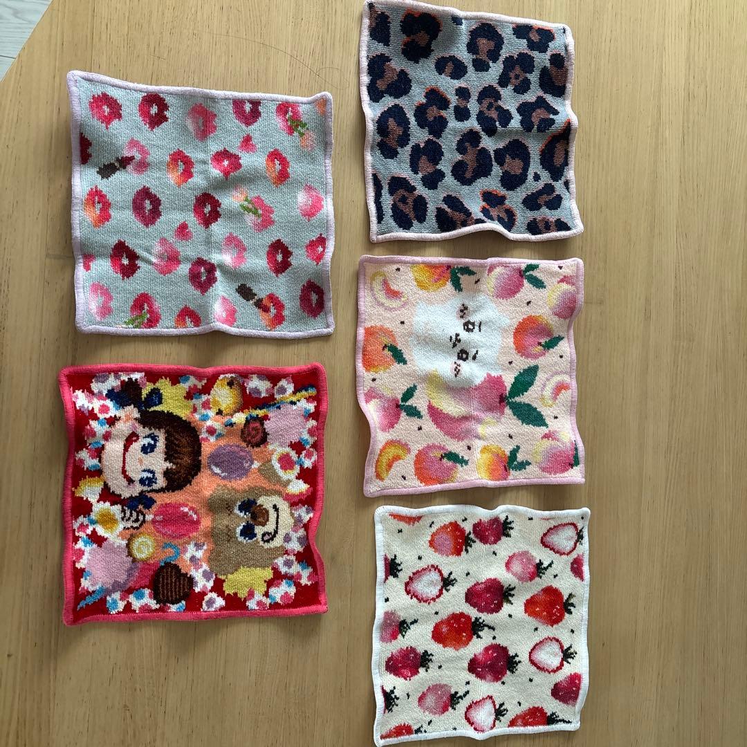 ラブラリーバイフェイラー　タオルハンカチ5枚セット　中古！！