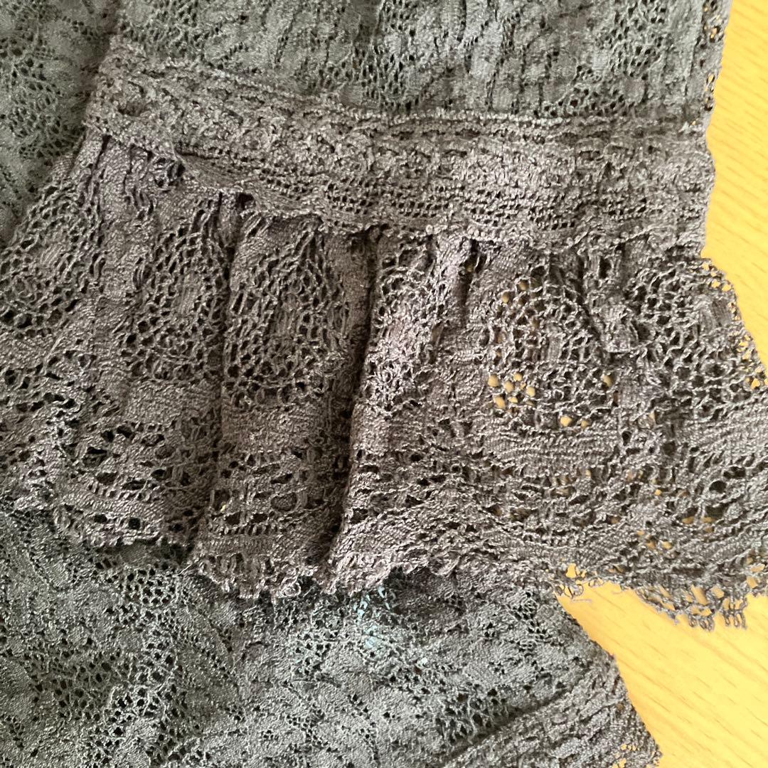 ＊IENA リーフレースブラウス　ブラック　未使用＊