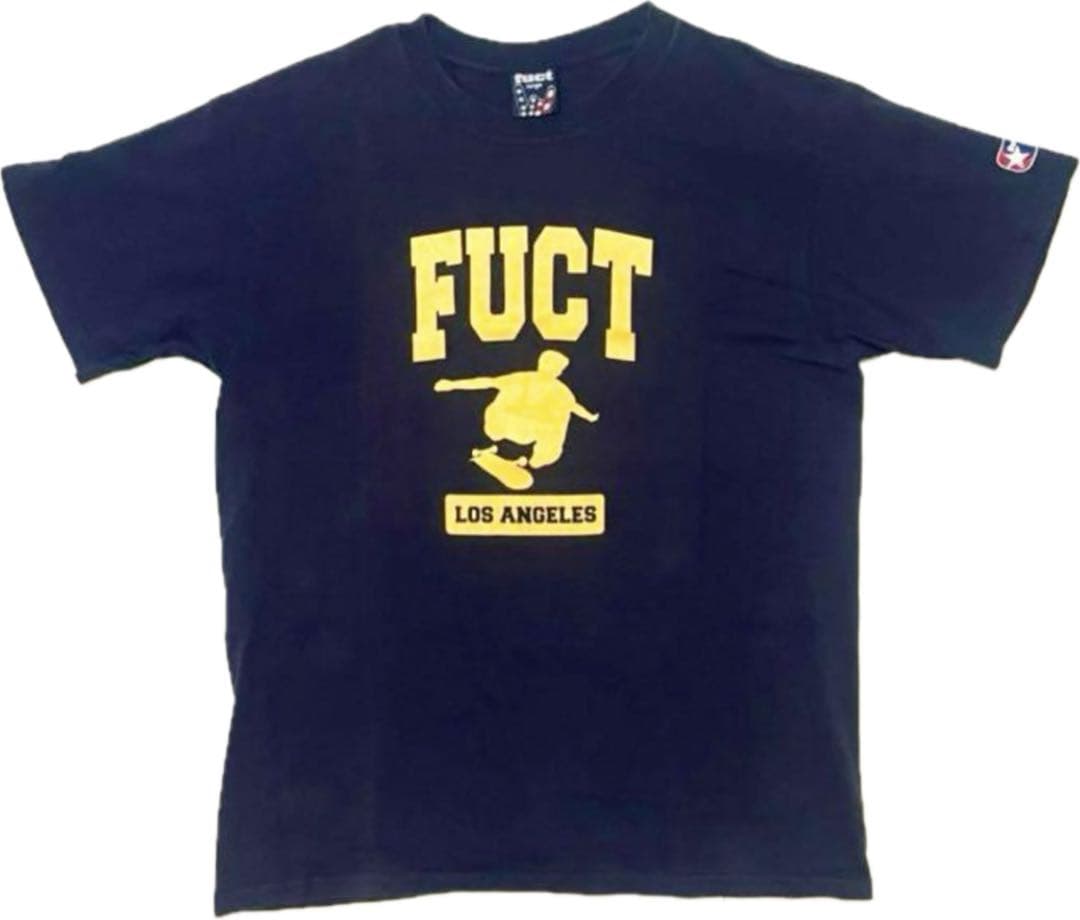 L 90s FUCT ファクト アメリカ製 Tシャツ ネイビー