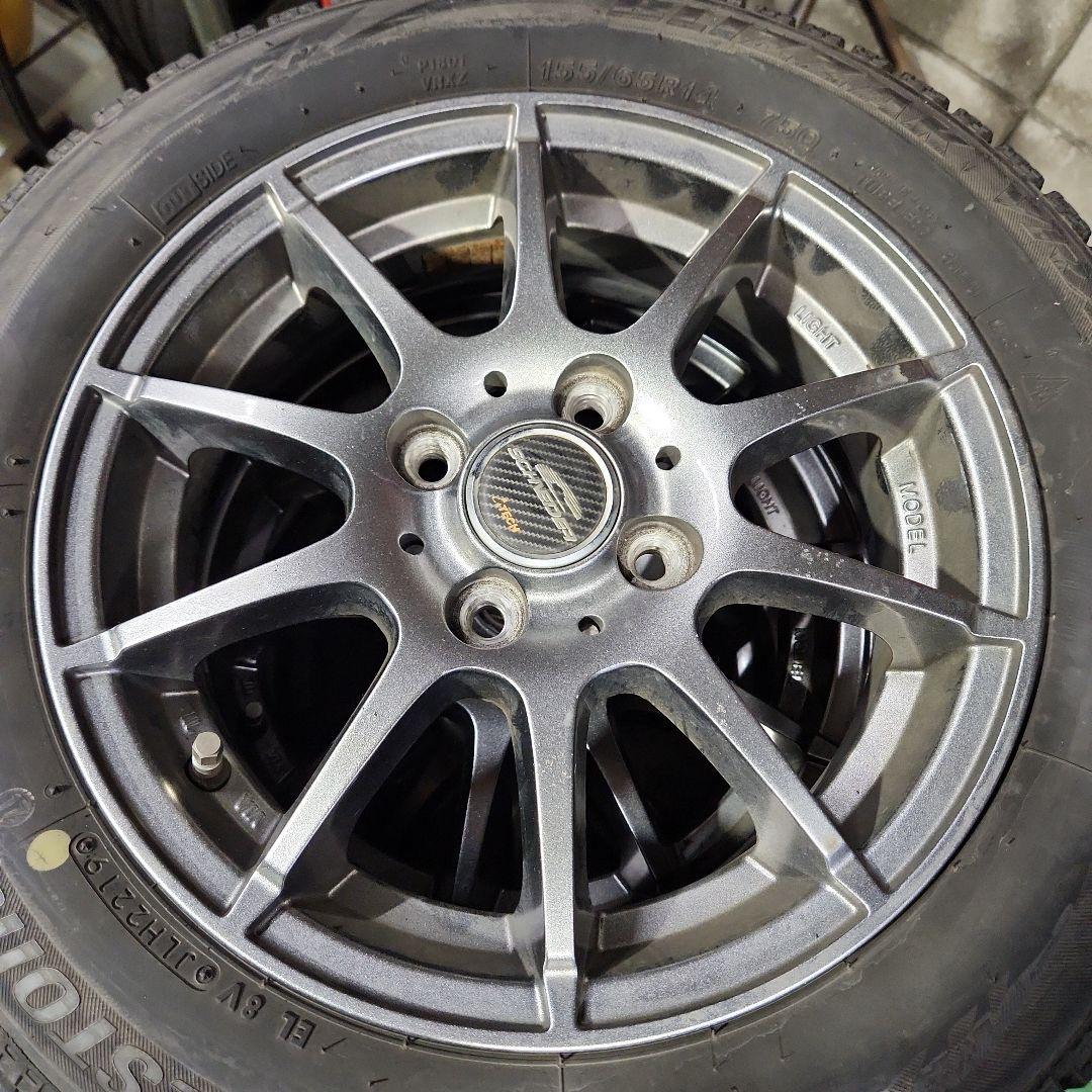 155/65R14　スタッドレス　外品アルミホイール付き　4本セット