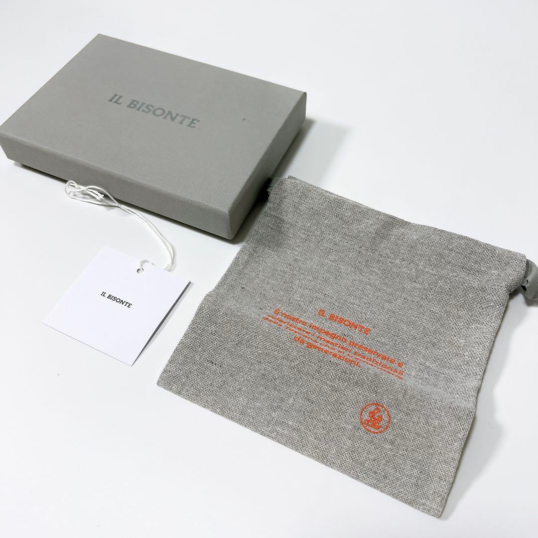 《極美品》イルビゾンテ レザーカードケース ミニ財布 ブラック 箱付き