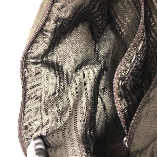 PRADA ナイロン プラダ ナイロンバック ハンドバッグ 三角ロゴ ブラウン