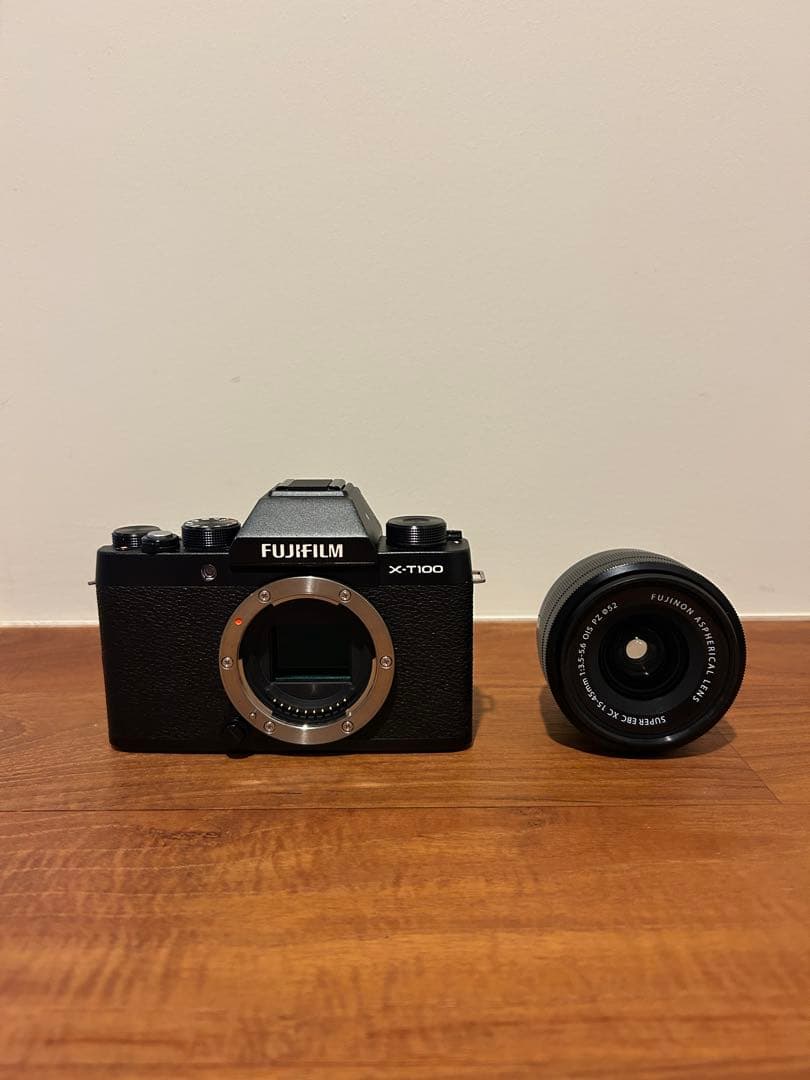 FUJIFILM X-T100 レンズキット XC15-45mm 動作良好　箱付