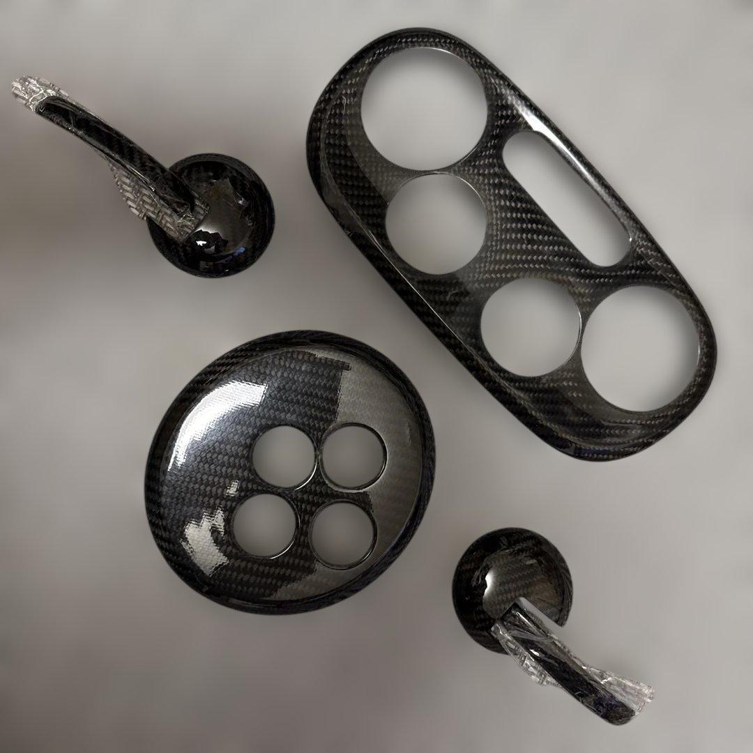 abarth 595 カーボンファイバー インテリアアクセサリーセット