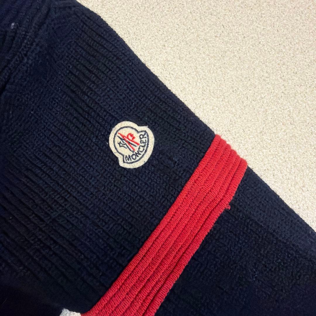 MONCLER ネイビー/レッド 長袖セーター