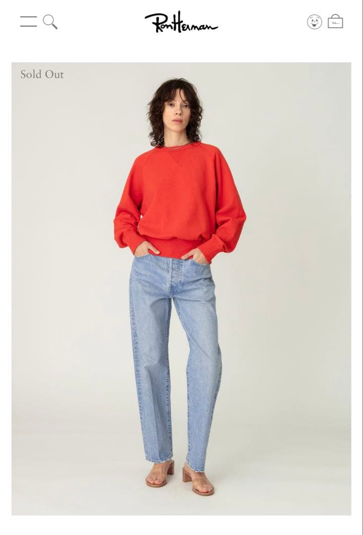 ebure エブール　ウォッシュド　デニム　ストレートパンツ　38