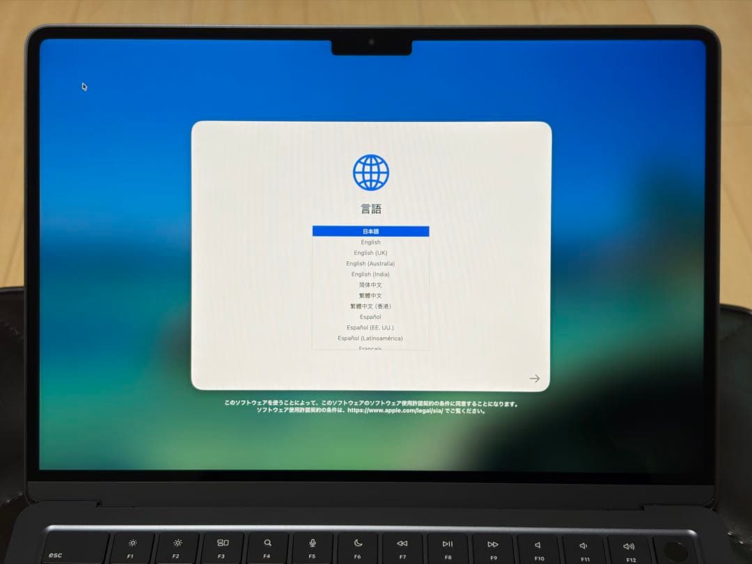 美品　M3 MacBook Air 16GB 256GB ミッドナイト　100%