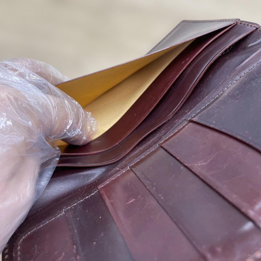 SHELL CORDOVAN シェルコードバン 2マチ無し 長財布　ganzo