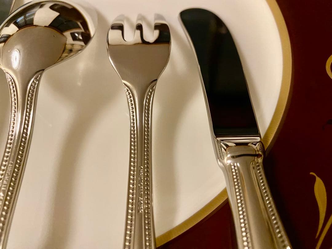 【mikoさま専用商品☆ステンレス製】クリストフル パール カトラリーセット