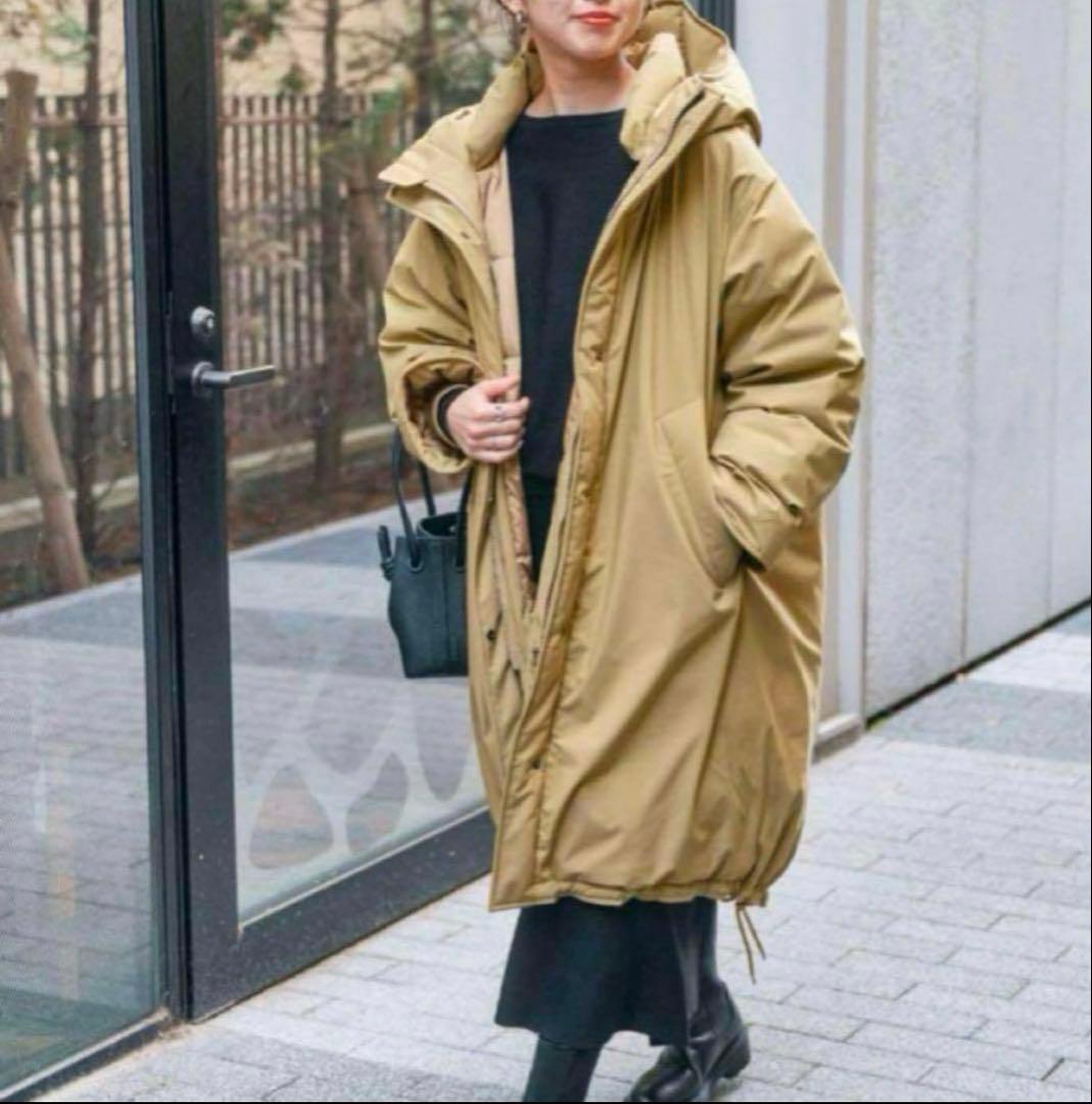 スピックアンドスパン　撥水フーデッドダウンコート　36