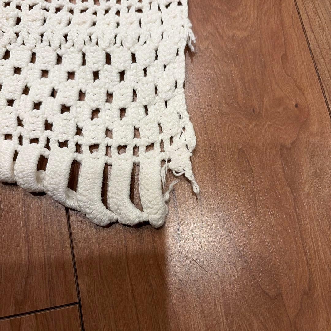 フランス蚤の市 アンティーク ベッドカバー クロシェ かぎ針編み