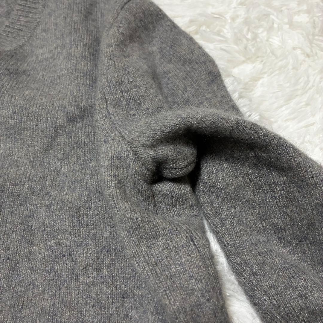 セール 極上の逸品 希少 エポカウォモ セーブル カシミヤ Vネックセーター