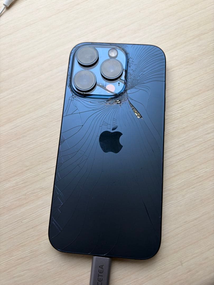 【背面割れ】iPhone15Pro 256GB ブルーチタニウム SIMフリー