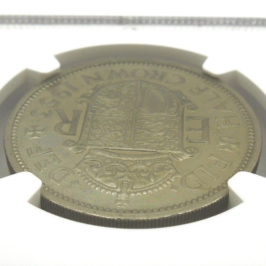 NGC PF65 UC 1953 英国 エリザベス2世 戴冠記念 ハーフクラウン