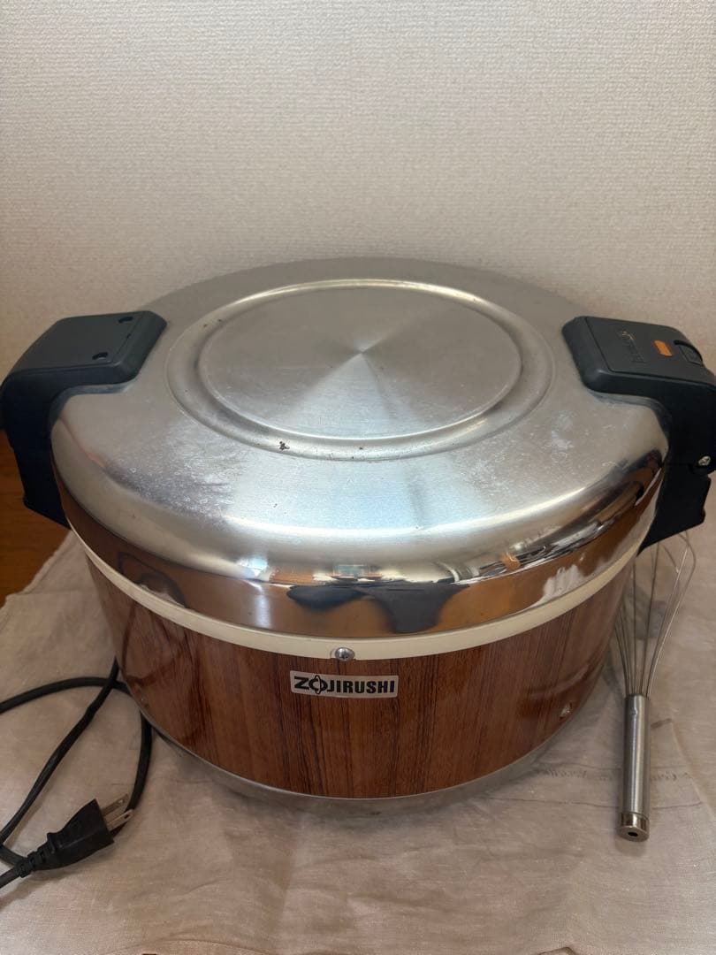 最終値引 Zojirushi 炊飯器 シルバー/ウッド調 長岡酵素玄米保温用