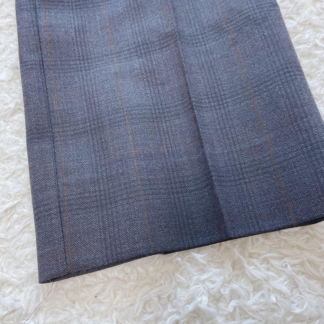 オリヒカ ストレッチ ワンボタン パンツスーツ チェック柄 洗濯可