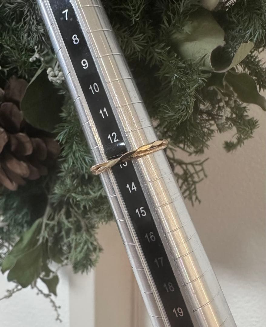 専用ページ‼️agete アガット ２連風　K10リング　13号　販売証明書付き