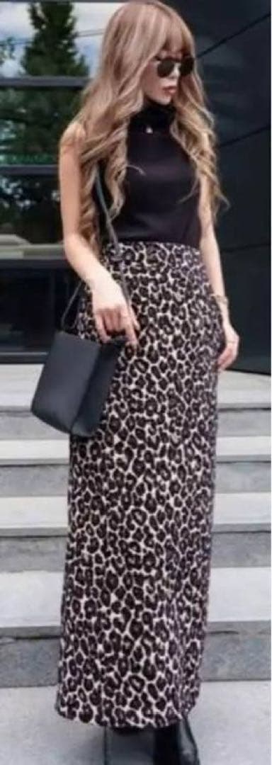 完売品glamlipsジャガードレオパードスカート新品タグ付