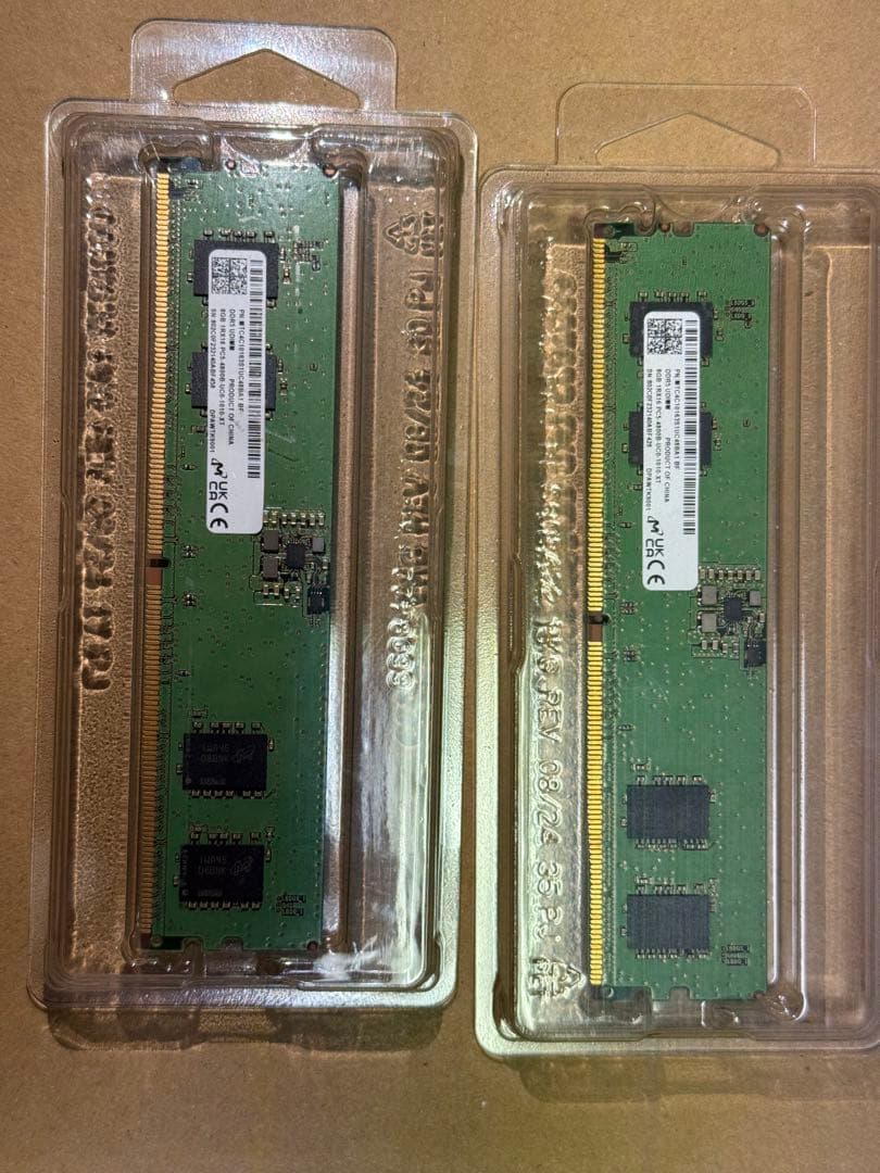 Micron DDR5 16GB (8GBx2)メモリ 4800MHz