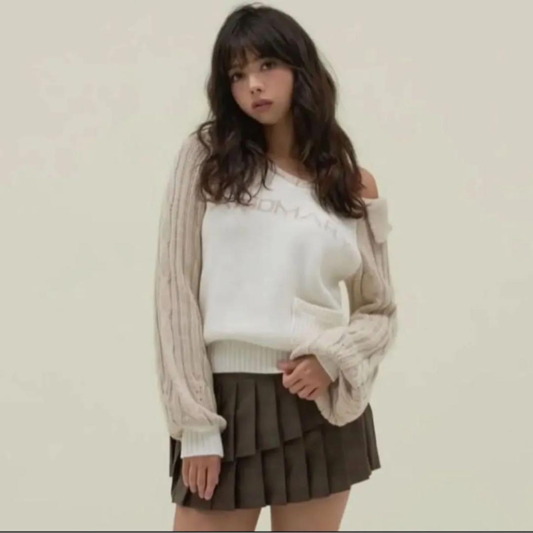 トップス andmary Marie knit tops beige