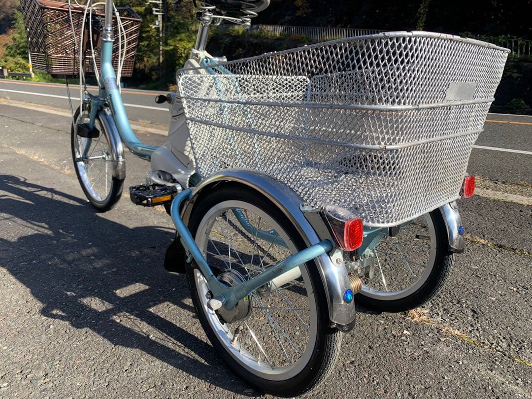 【動作確認済】送料無料 Panasonic 電動アシスト三輪自転車12Ah
