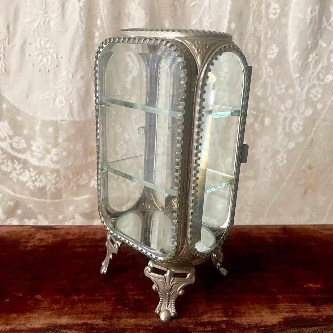 ガラスジュエリーケース　現行品　検フランスアンティーク　アクセサリーボックス