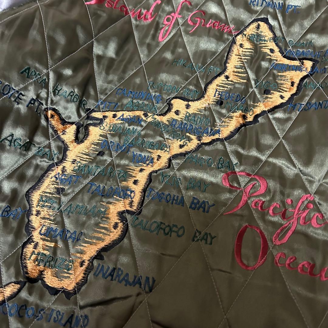 中古品 TAILOR 東洋 サテン キルティング リバーシブル スカジャン S