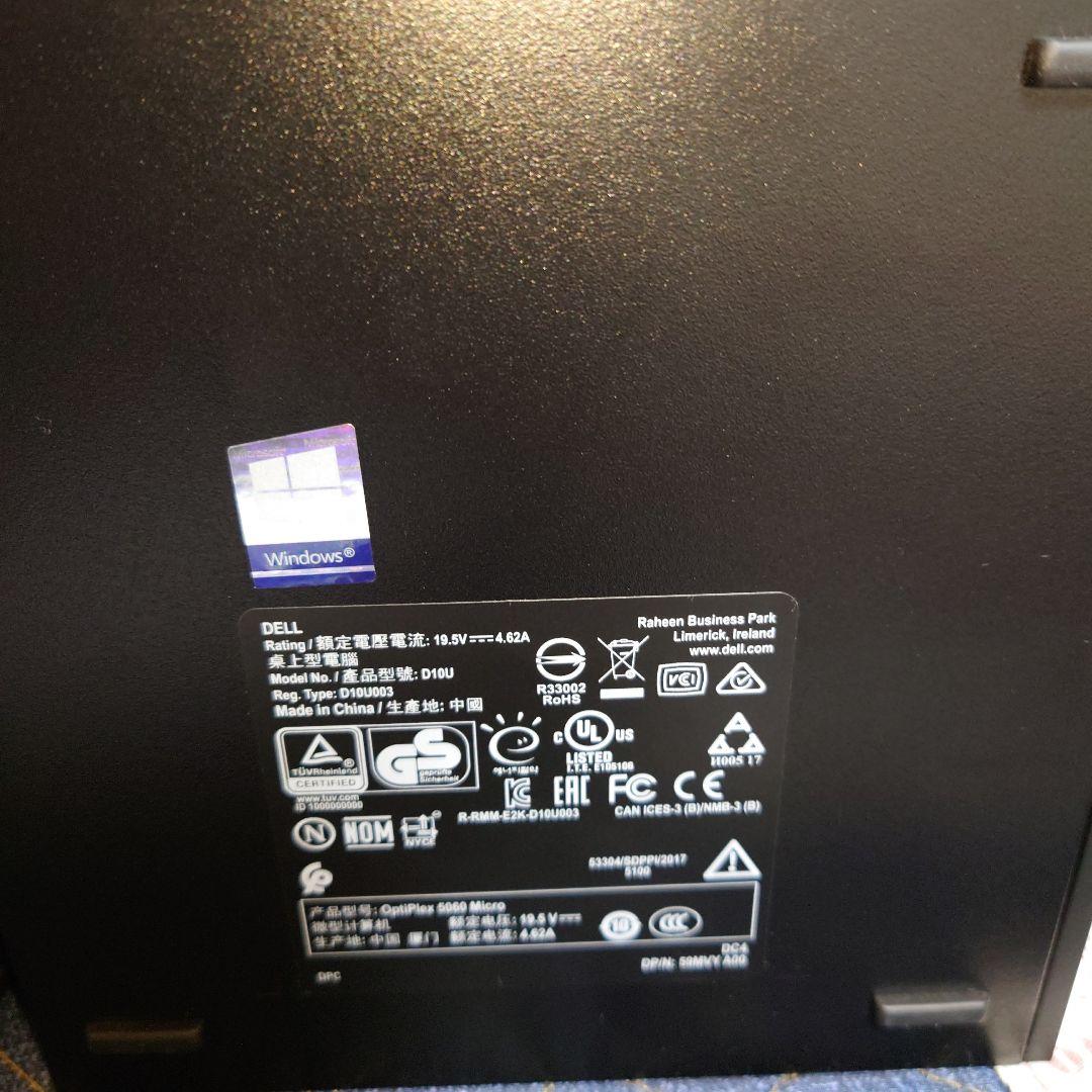 Windowsデスクトップ DELL Optiplex5060DM i5-8500T Win11Pro