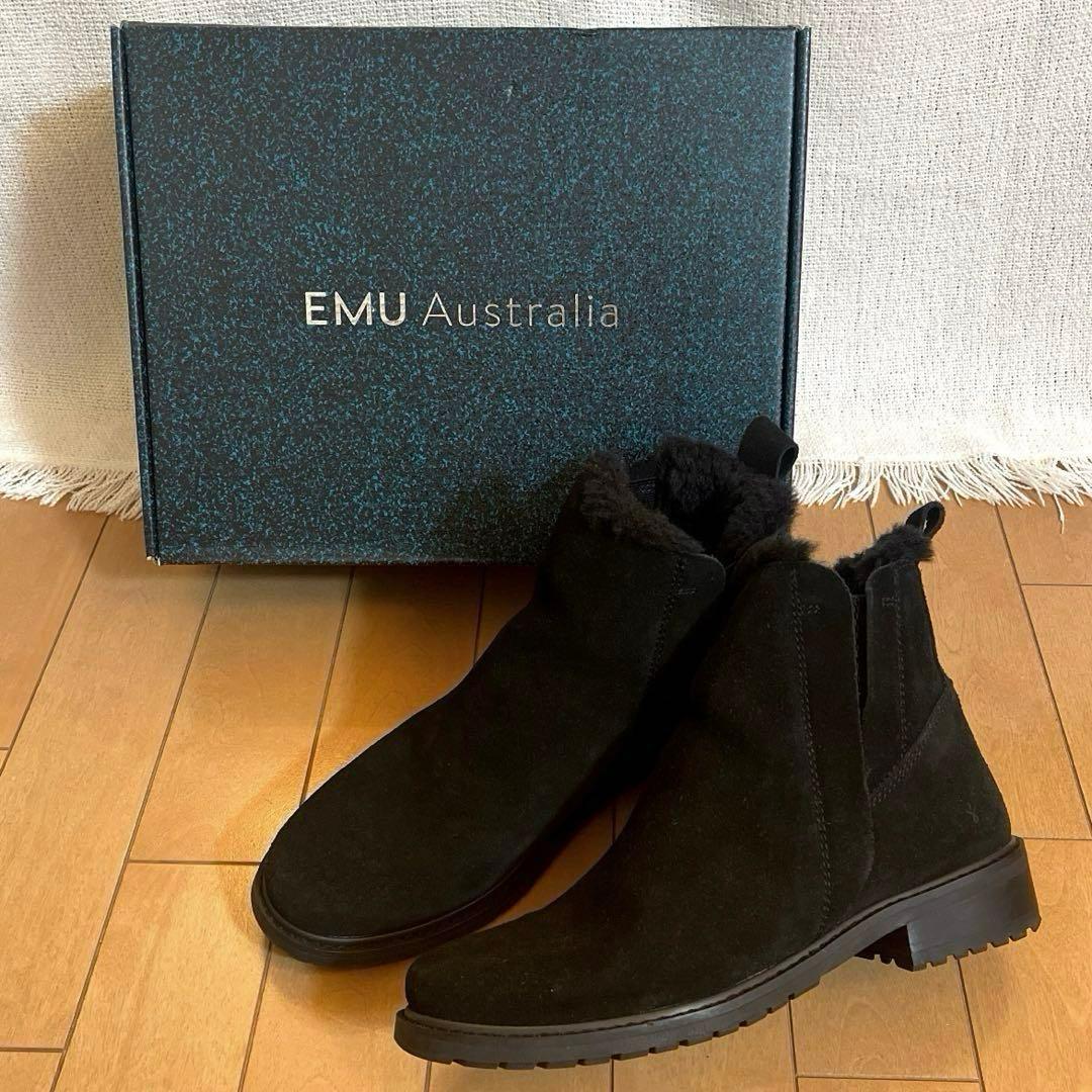 【美品】EMU Australia Pioneer サイドゴアブーツ 25cm黒