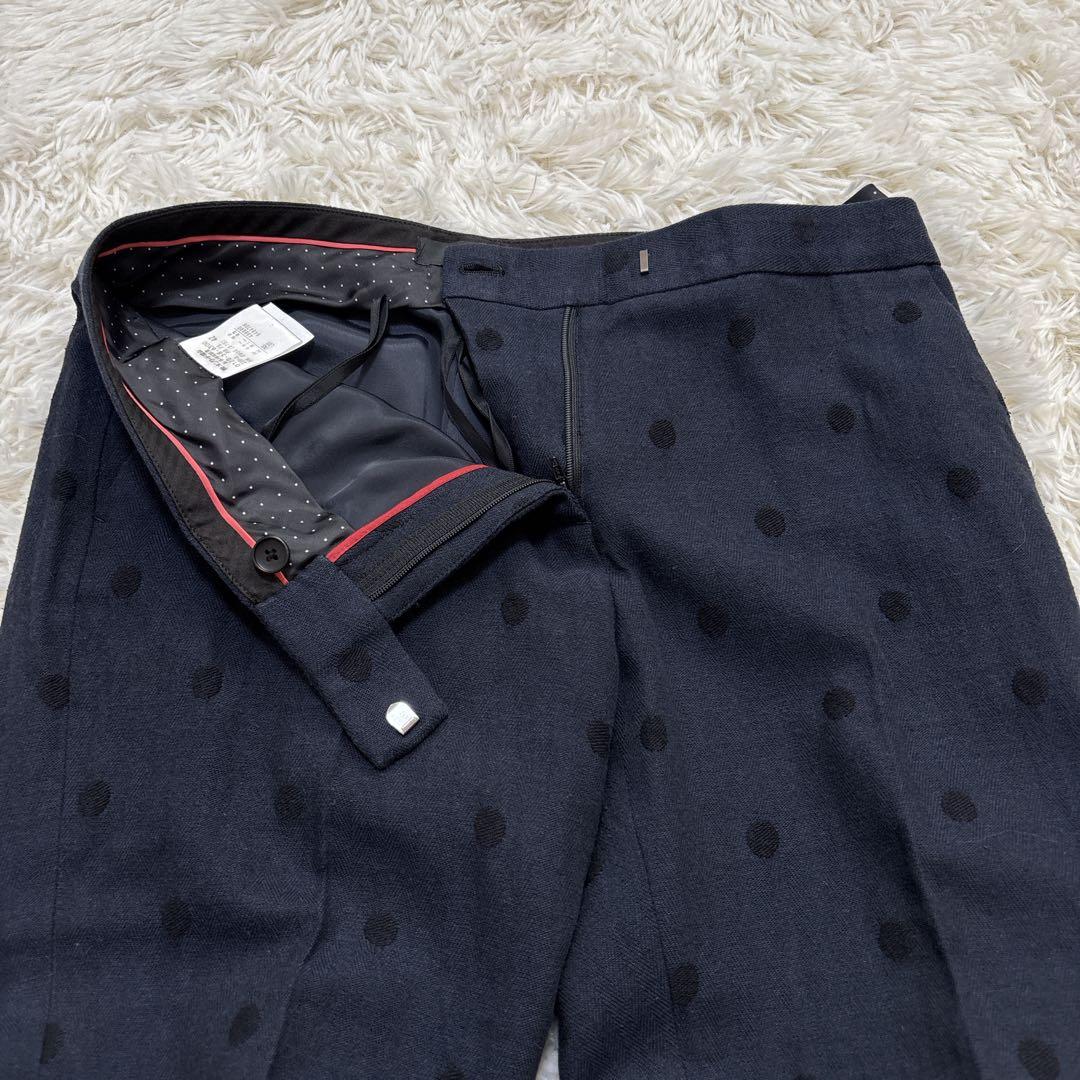 ピーエスポールスミス　セットアップ　ドット　ネイビー　裏地派手　40-42　L