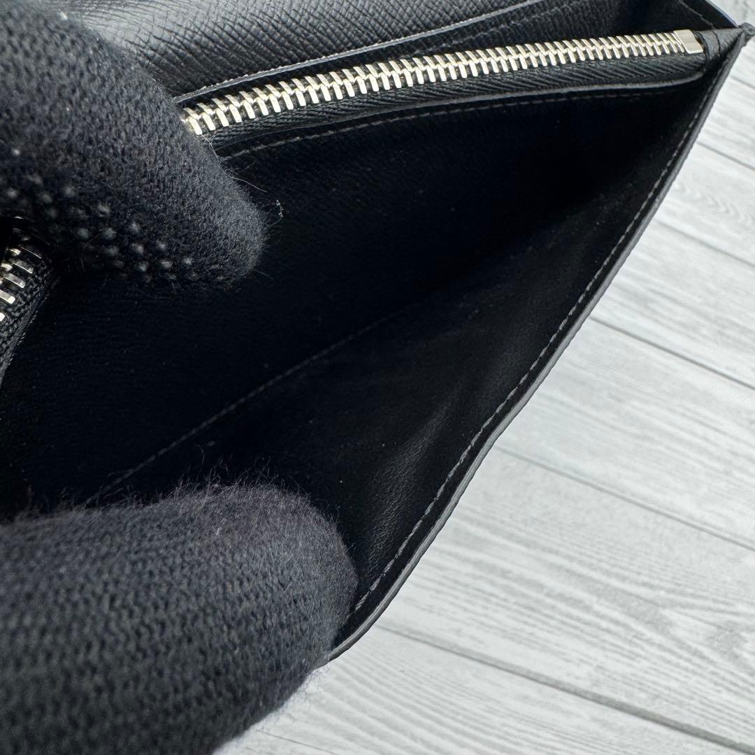 【極美品 近年モデル】ルイヴィトン ブラザ 長財布 タイガ レザー ブラック