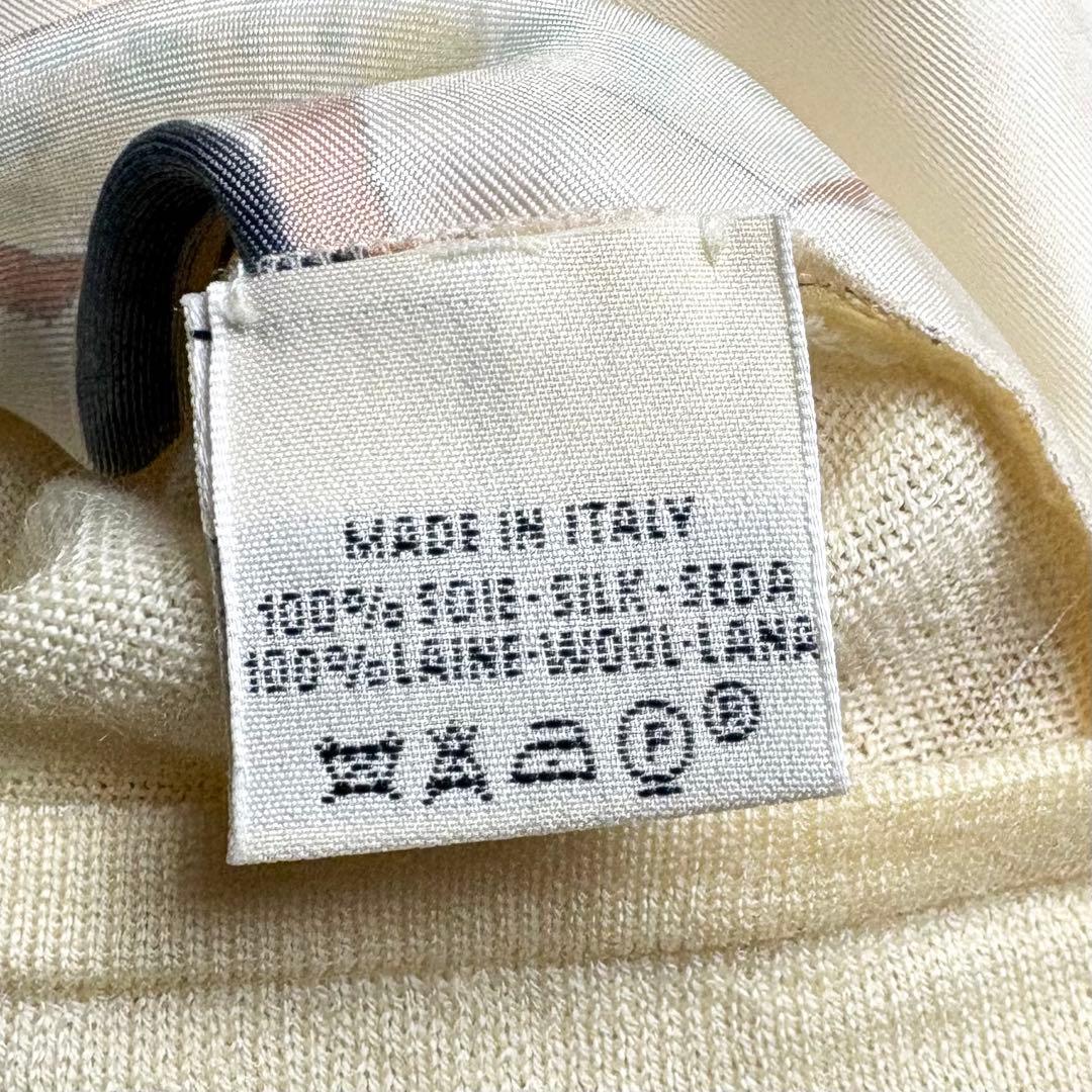 美品✨️マルジェラ期 エルメス ホース柄 シルク ハイネック ニット M