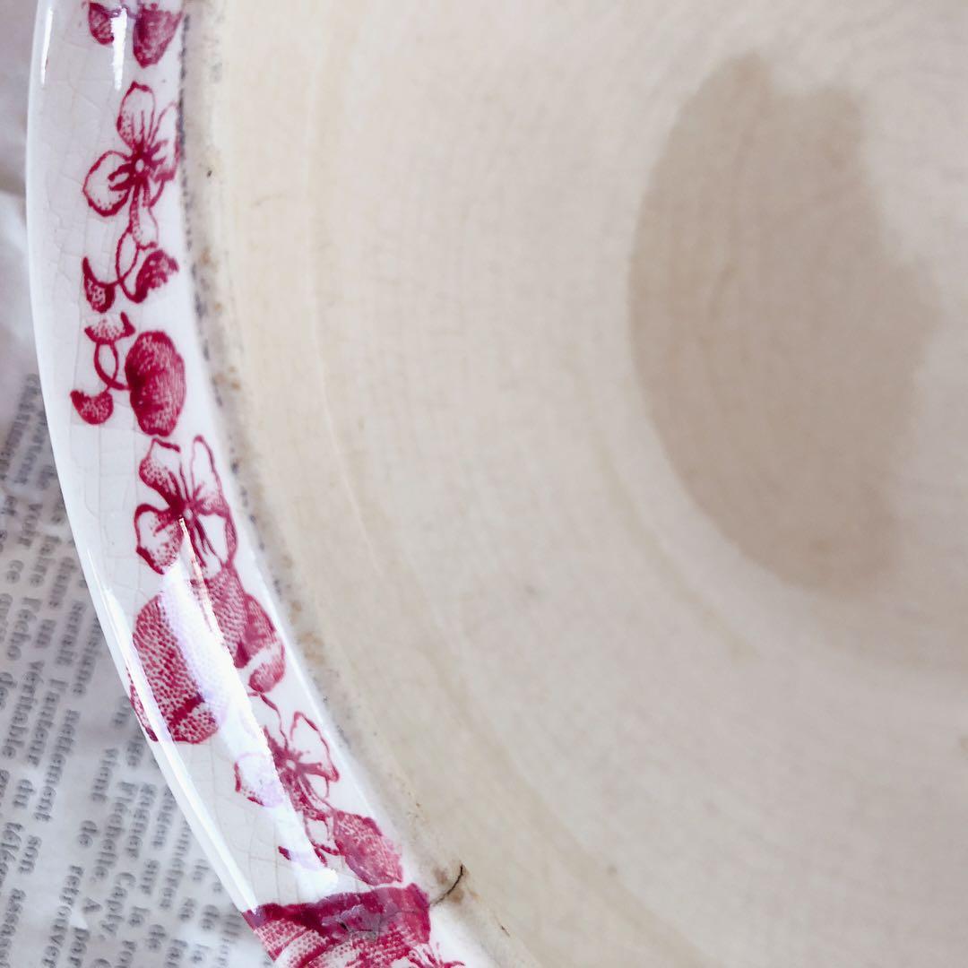 人気　ヴィエイヤーボルドー　レギュミエール クレマチス フランスアンティーク食器