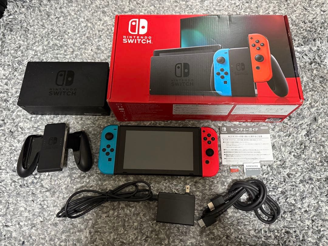 Nintendo Switch 本体 128GB SDカード 純正ケース付き