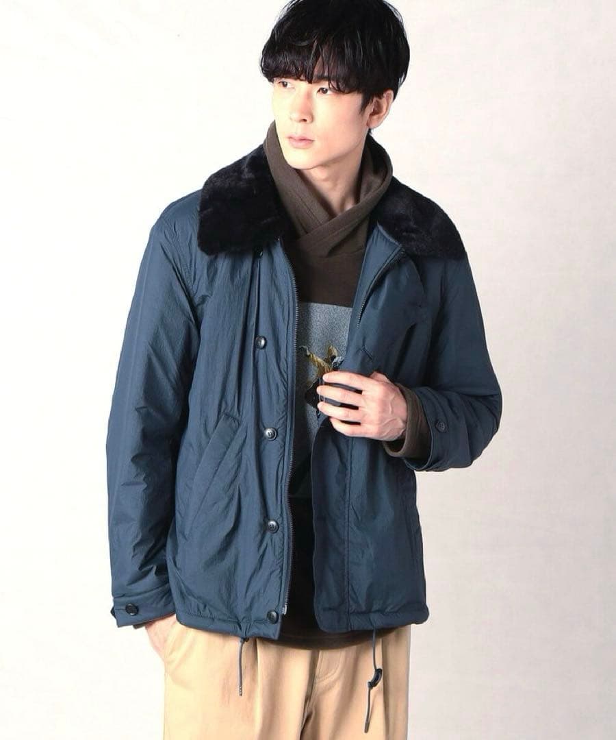 β MEN｜未使用タグ付き裏ボアライトナイロンタフタブルゾンLベータメン