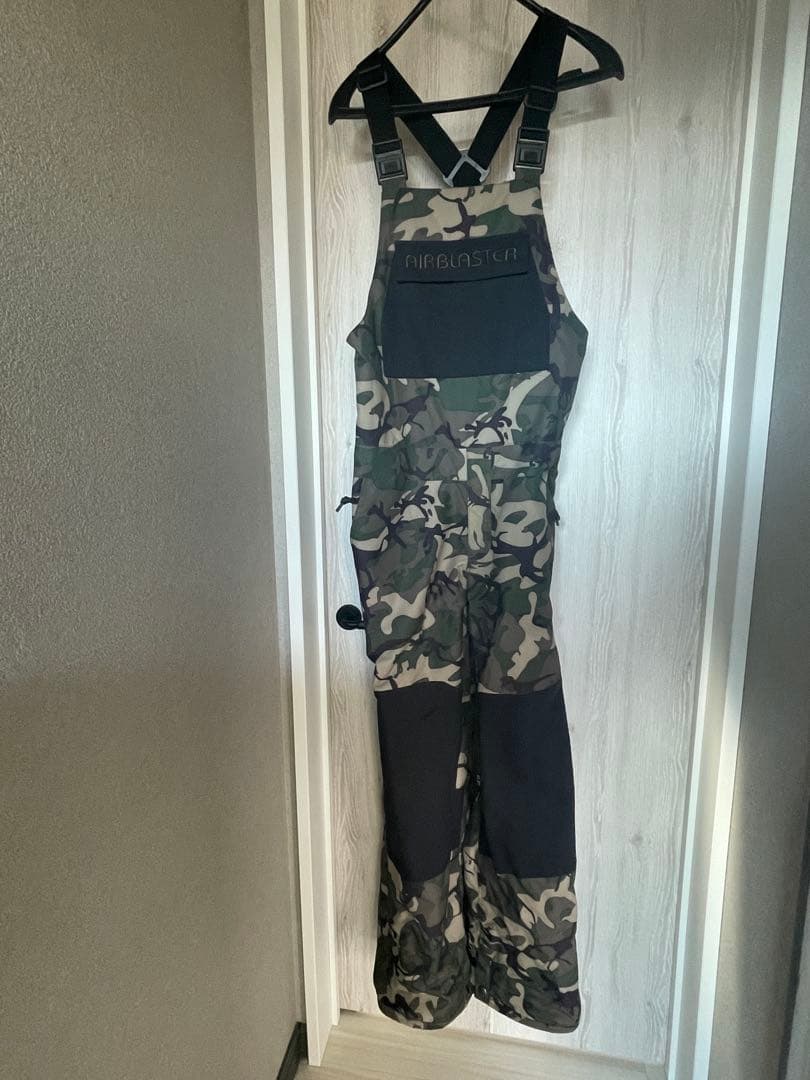 エアブラスター スノーボードウェア 紺 迷彩 上下 セット