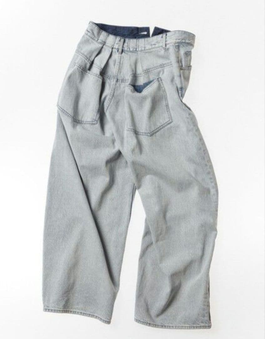 ☆限定sale☆【ADAM ET ROPE'】バックタックワイドデニム