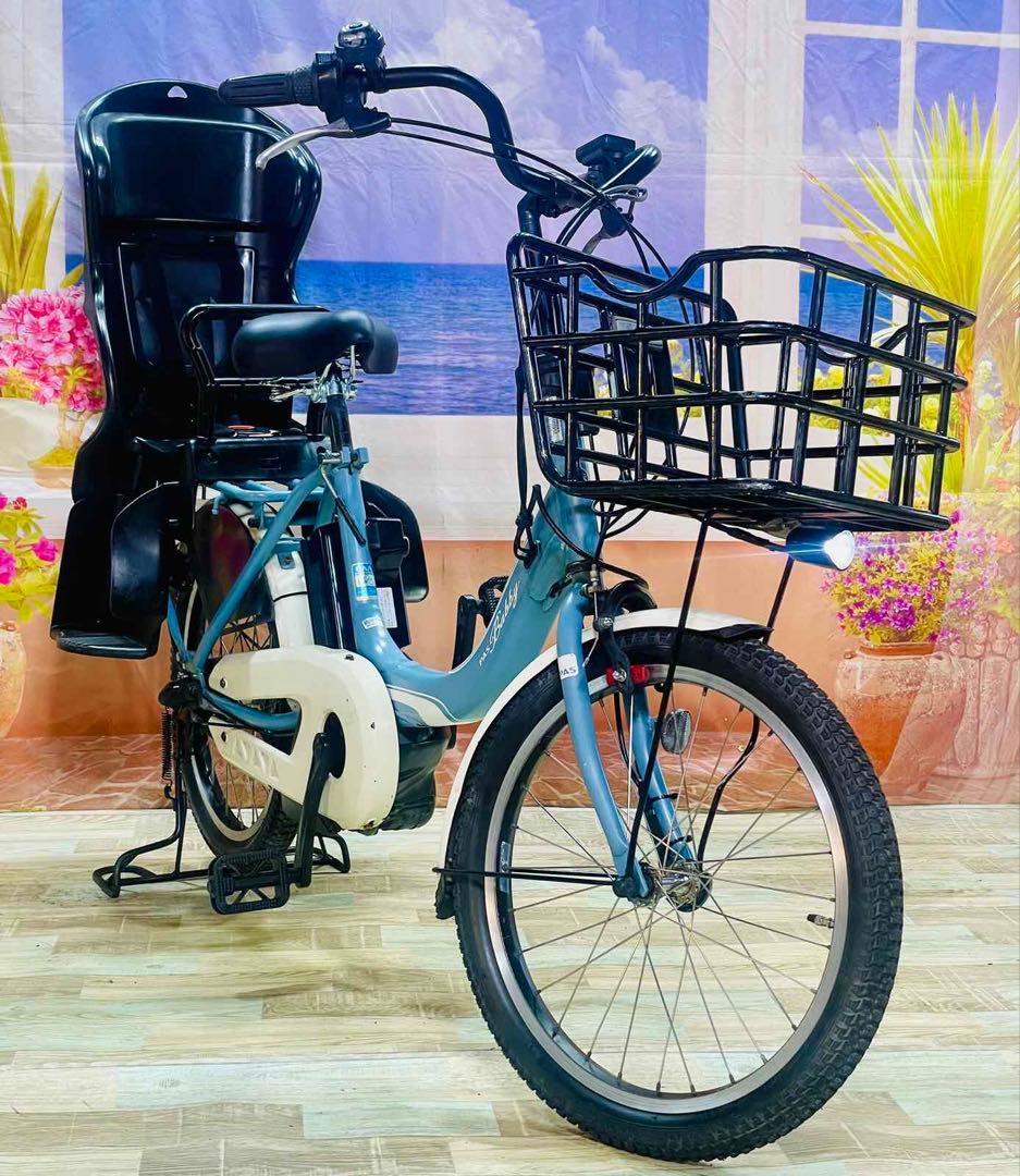 パピムーン　パスバビー12AH⭐️ヤマハ子供乗せ電動自転車Y3279