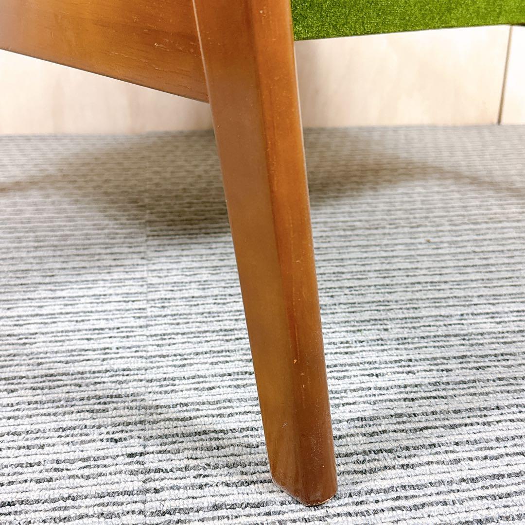 【美品】カリモク60 Kチェア モケットグリーン ソファ 1人